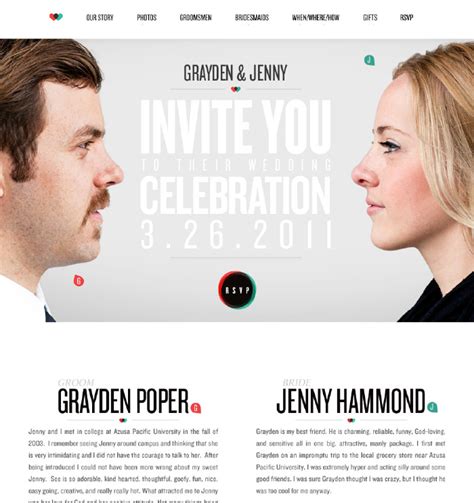 20 Beautiful Wedding Invitation Website Designs.